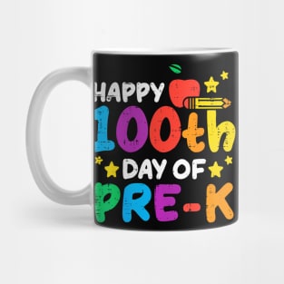 Happy 100Th Day Of Pre K Apple 100 Days School Teacher Mug